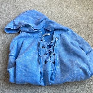 American eagle lace up hoodie